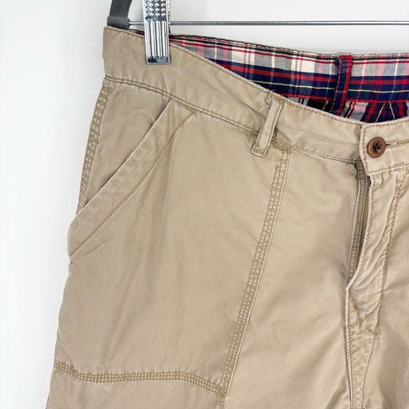 Polo Ralph Lauren Reversible Plaid Khaki Shorts Size 32 Old Money Prep Americana - Picture 7 of 8